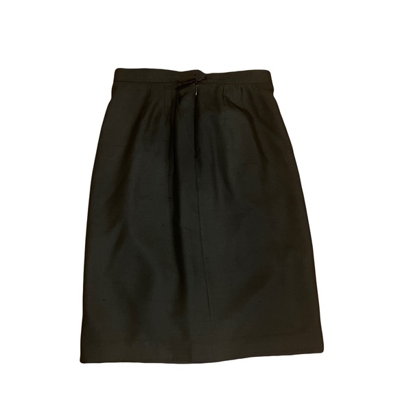Yves Saint Laurent Dresses & Skirts - Yves Saint Laurent Black Silk Midi Skirt